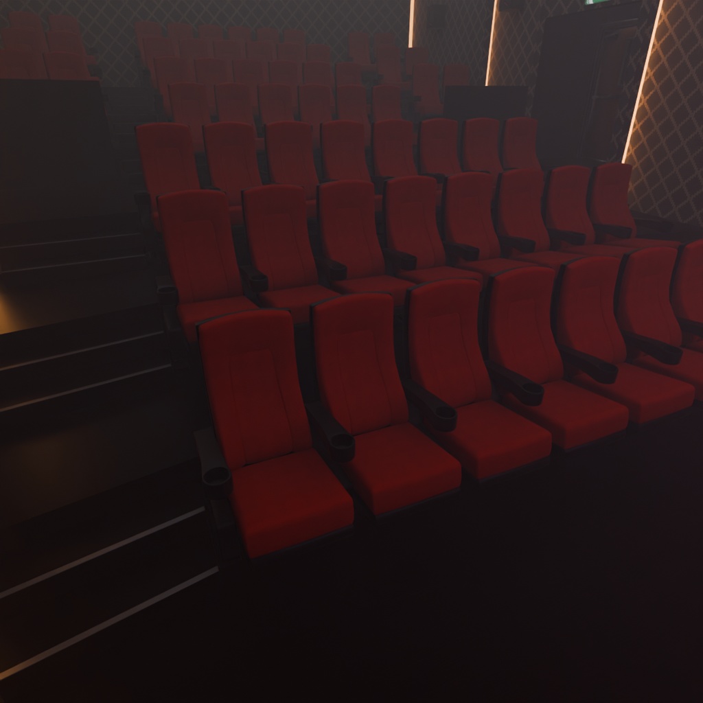 【Blender】 映画館のシアター① Theater 1 at the movie theater