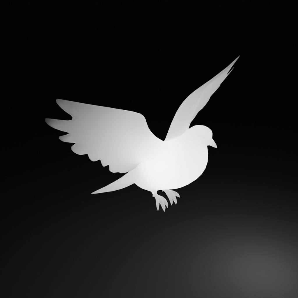 【Blender】 鳩の間接照明 Dove Indirect Lighting