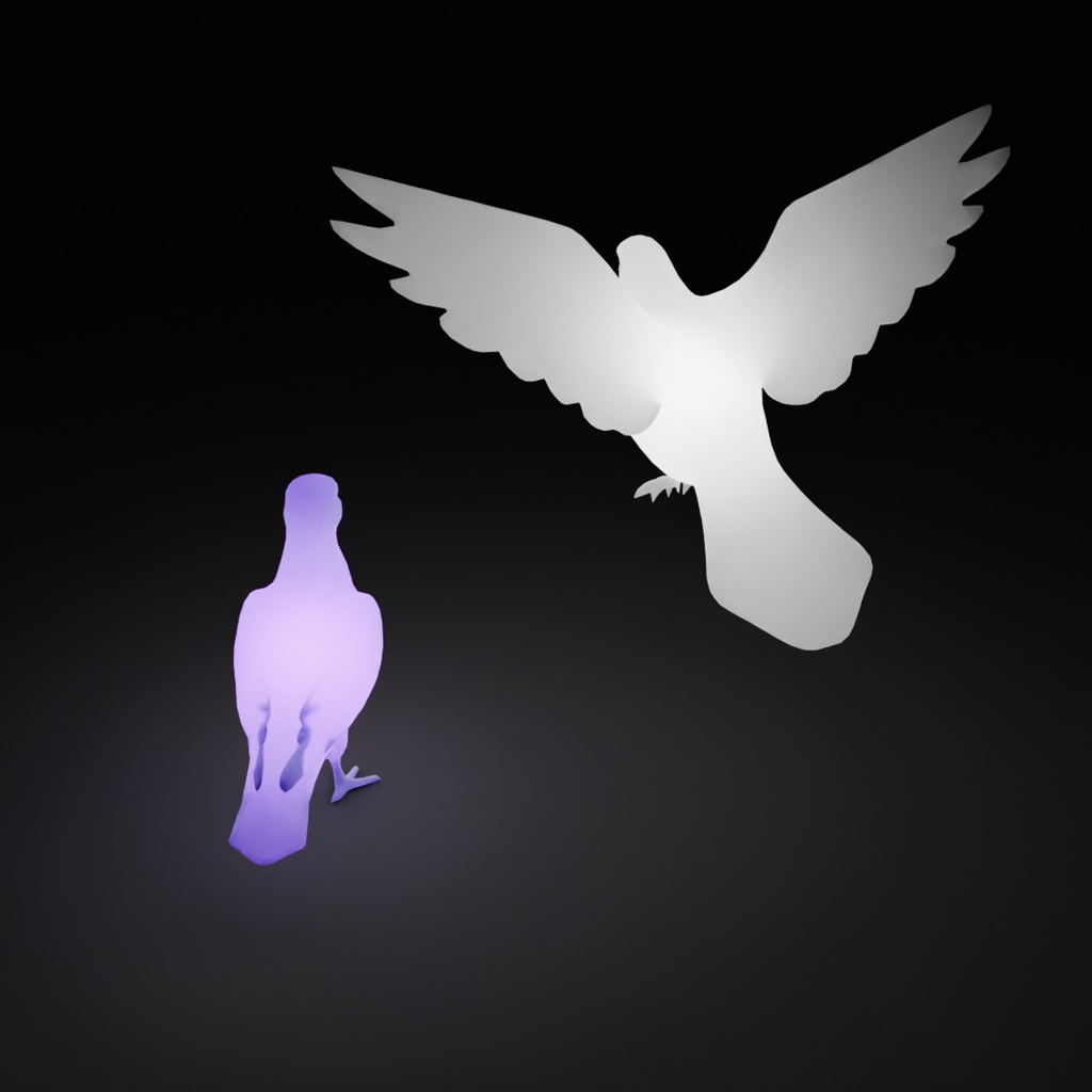 【Blender】 鳩の間接照明 Dove Indirect Lighting
