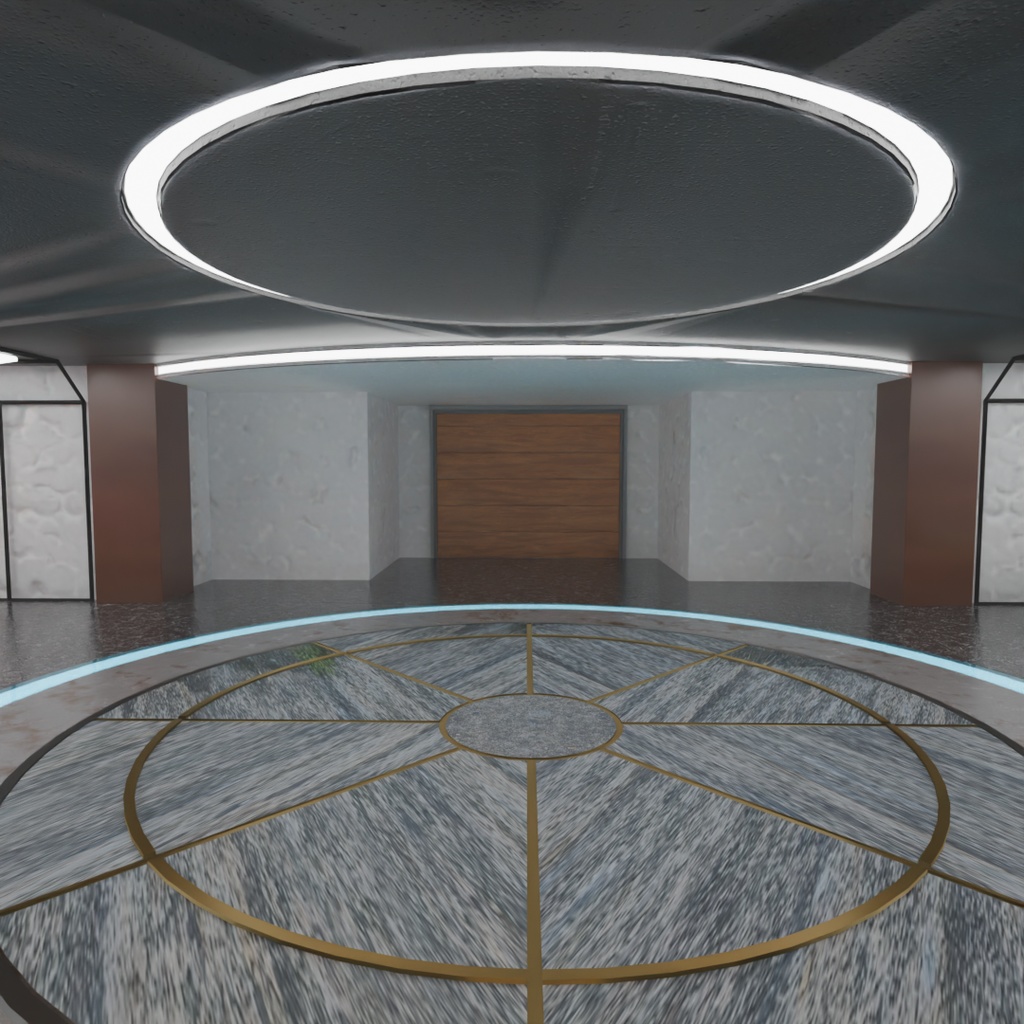 【Blender】 地下の高級ガレージ Underground luxury garage