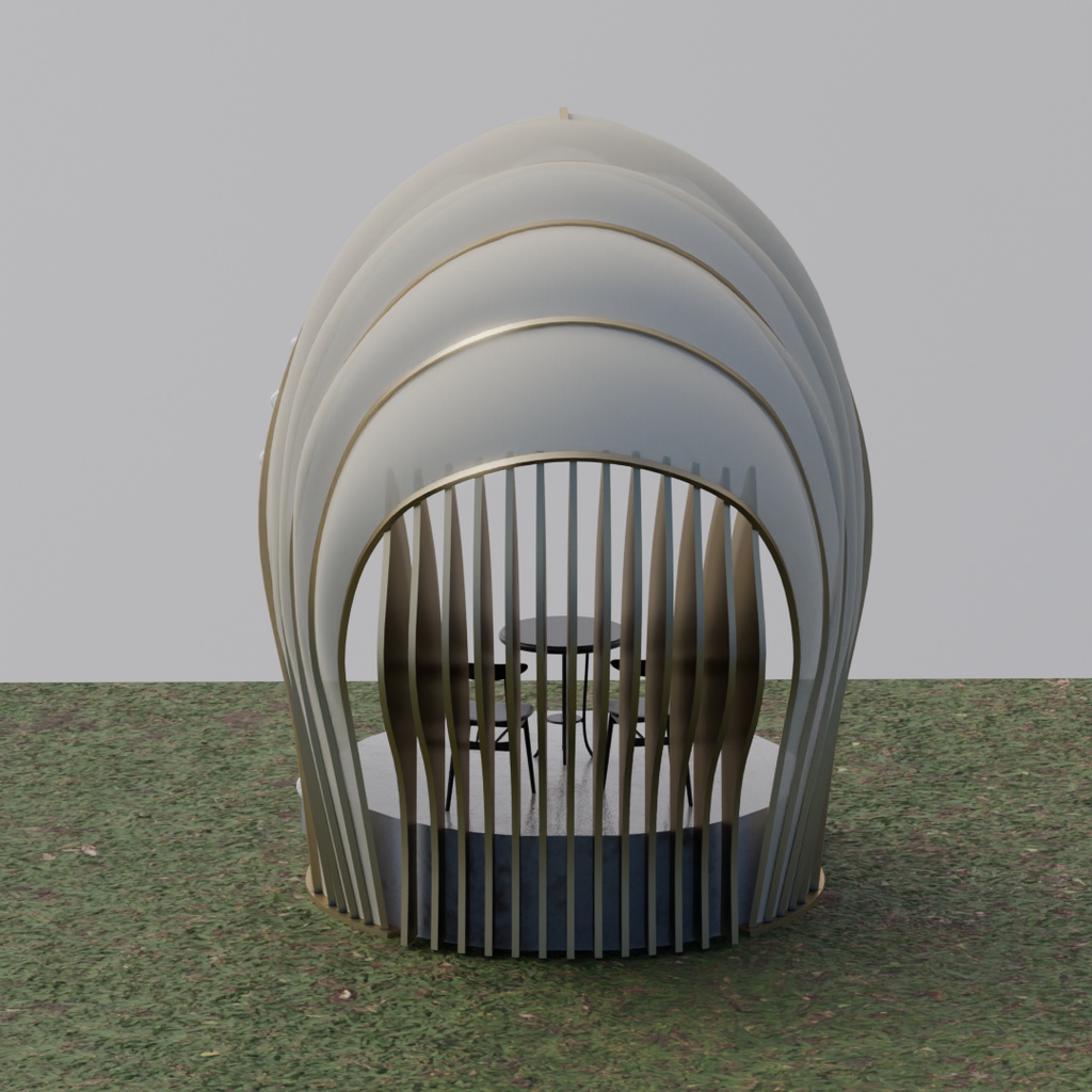 【Blender】 貴婦人のガゼボ(2パターン) The Lady's Gazebo