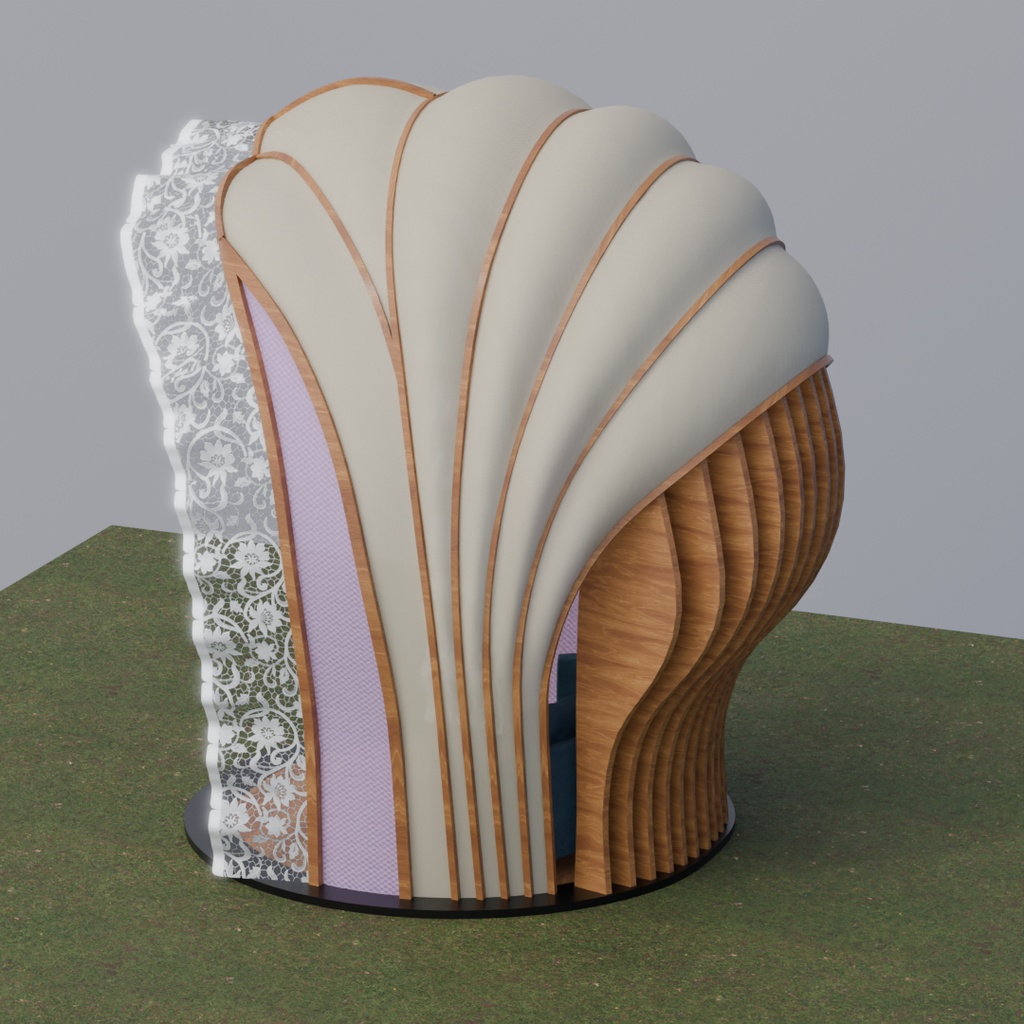 【Blender】 貴婦人のガゼボ(2パターン) The Lady's Gazebo