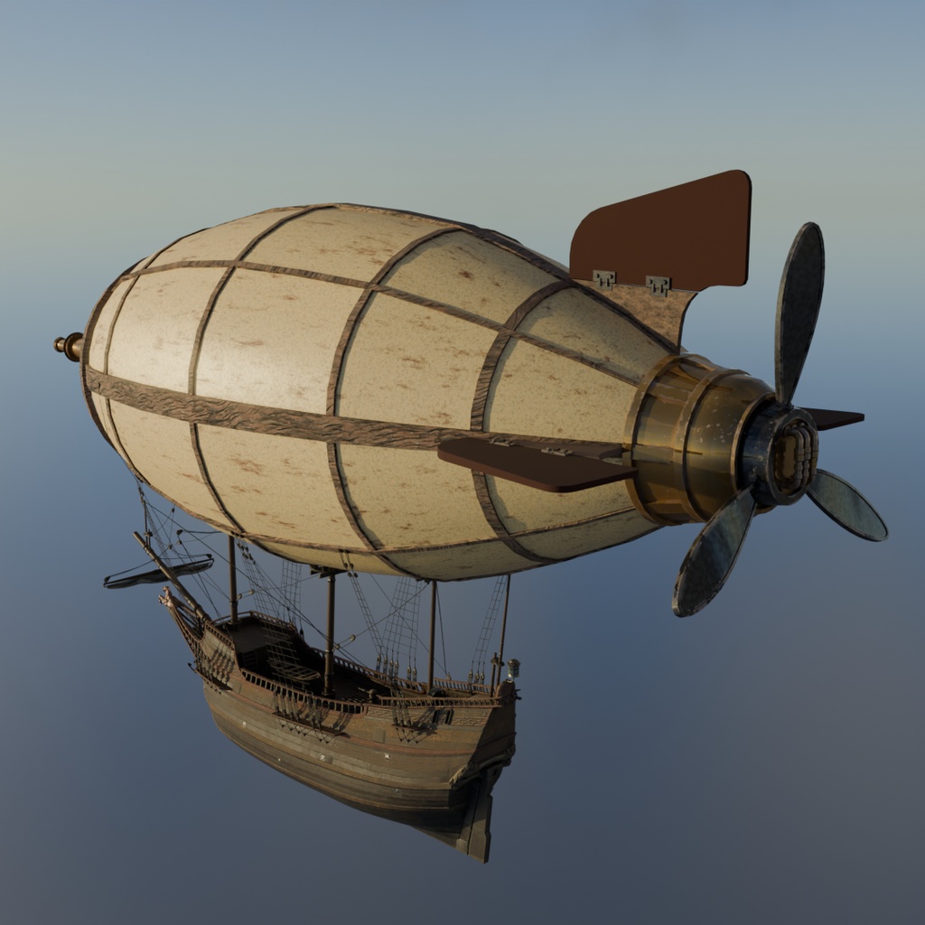 【Blender】 歴戦の飛空艇 Veteran Airship