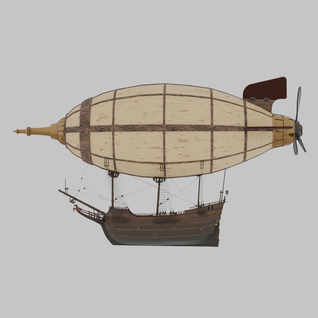 【Blender】 歴戦の飛空艇 Veteran Airship