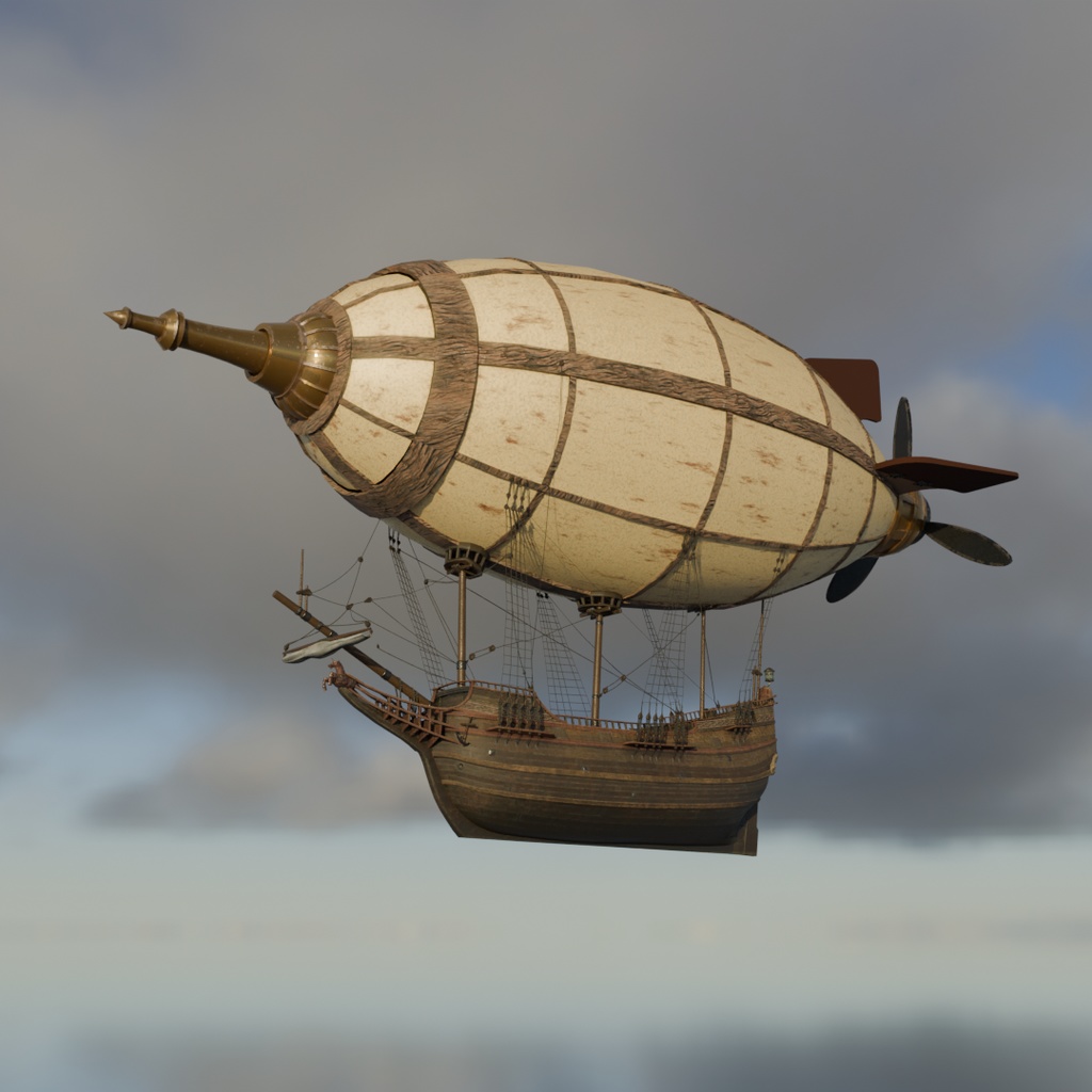 【Blender】 歴戦の飛空艇 Veteran Airship