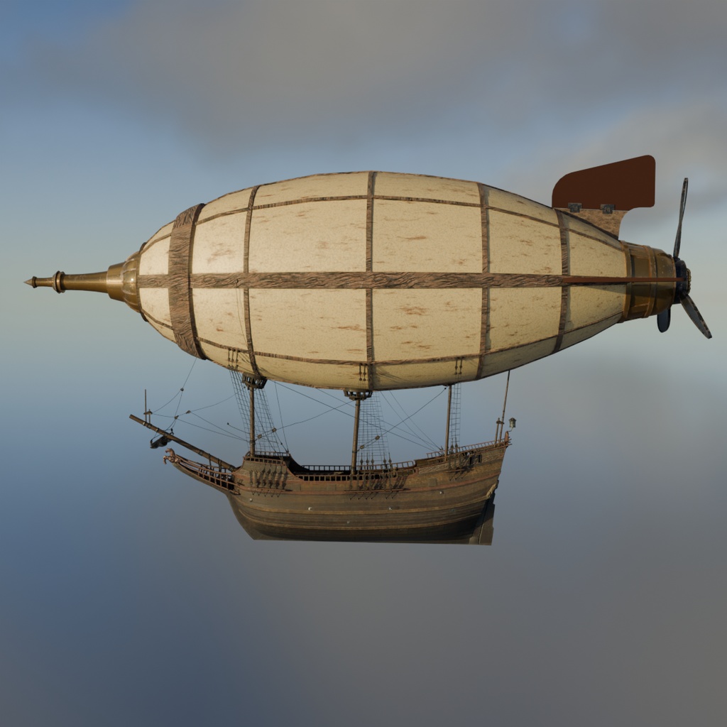 【Blender】 歴戦の飛空艇 Veteran Airship