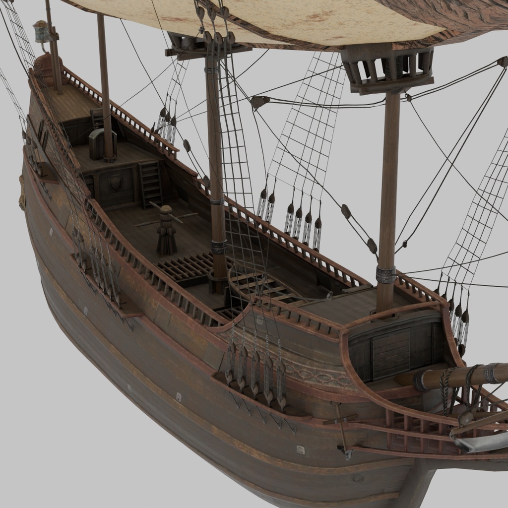 【Blender】 歴戦の飛空艇 Veteran Airship