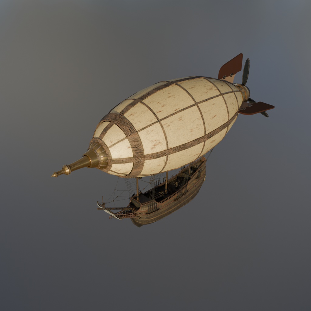 【Blender】 歴戦の飛空艇 Veteran Airship