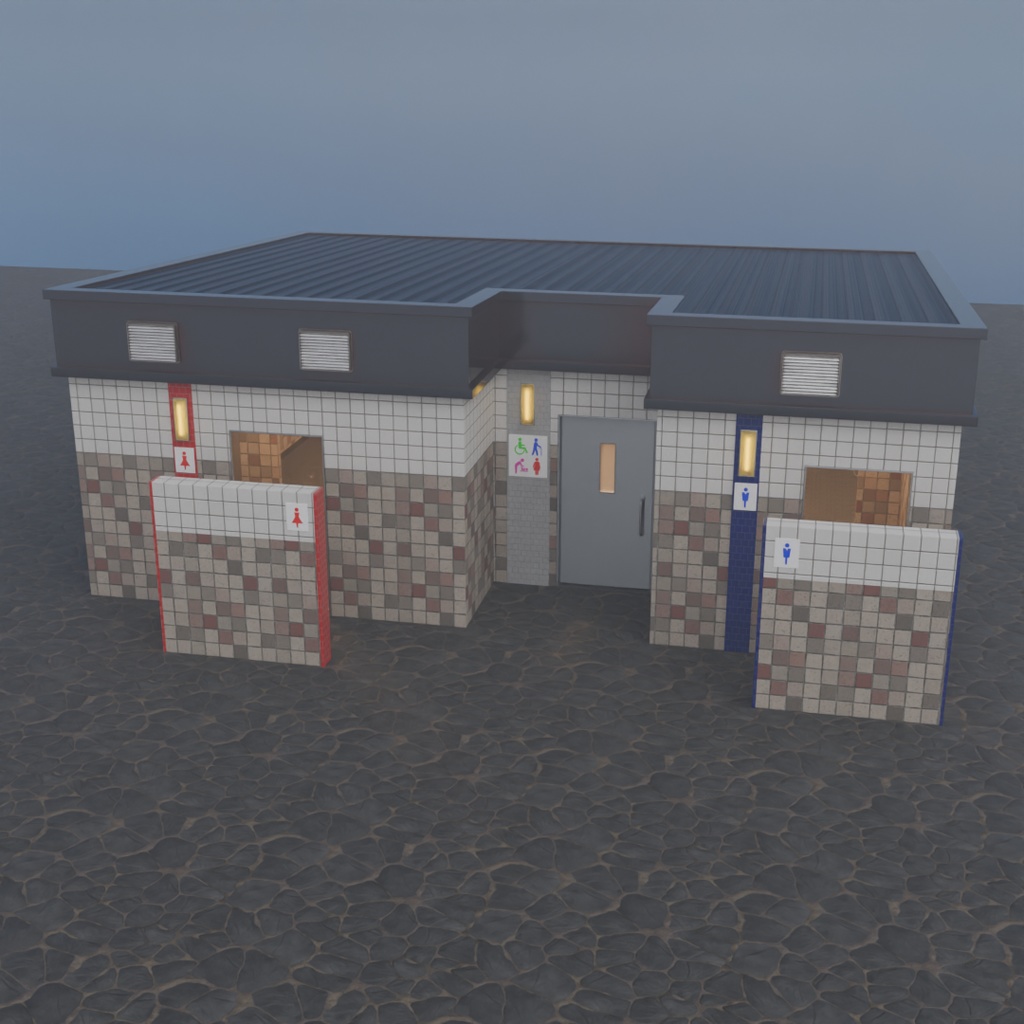 【Blender】 公衆トイレ Public restroom