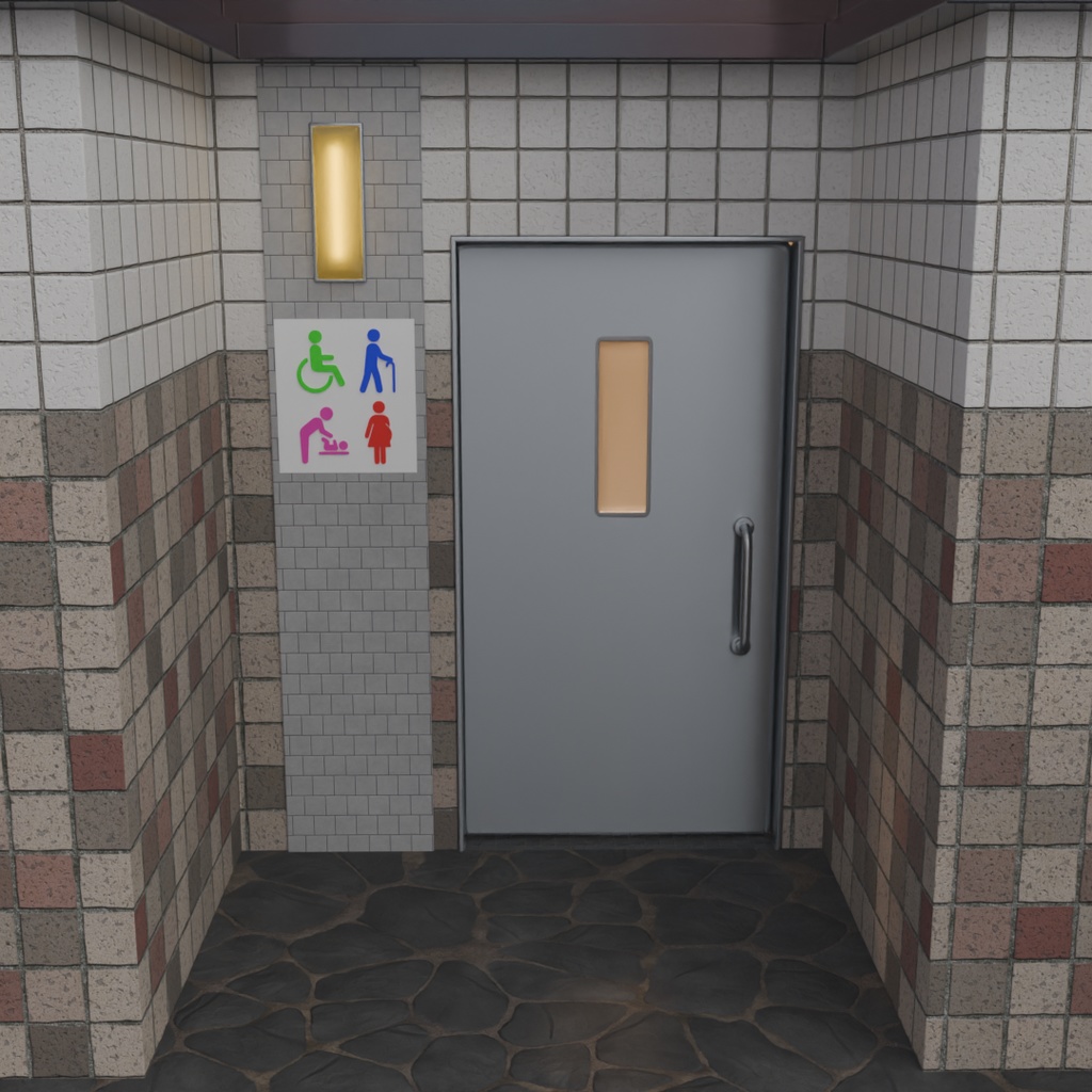 【Blender】 公衆トイレ Public restroom