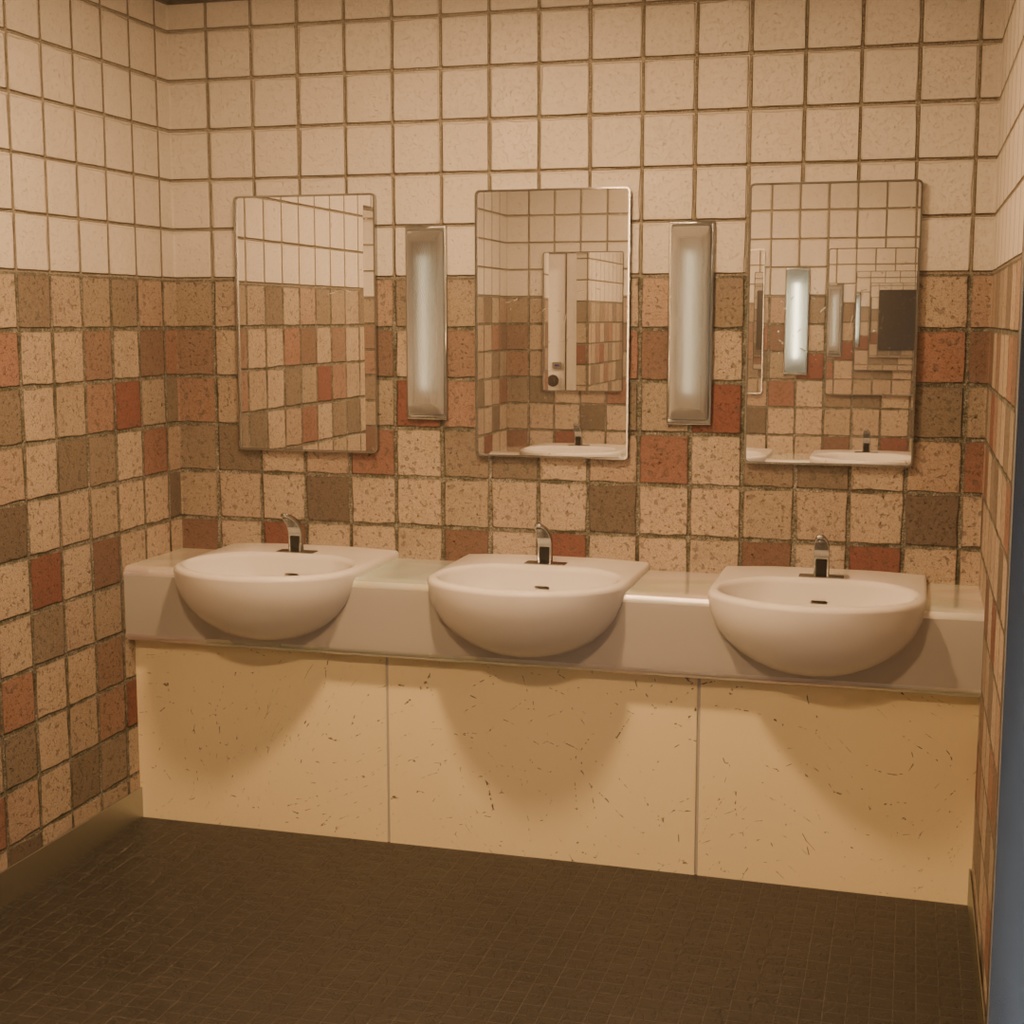 【Blender】 公衆トイレ Public restroom