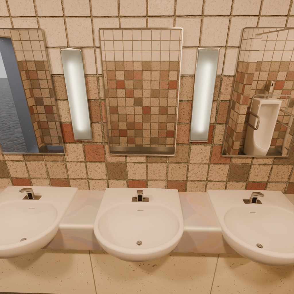 【Blender】 公衆トイレ Public restroom
