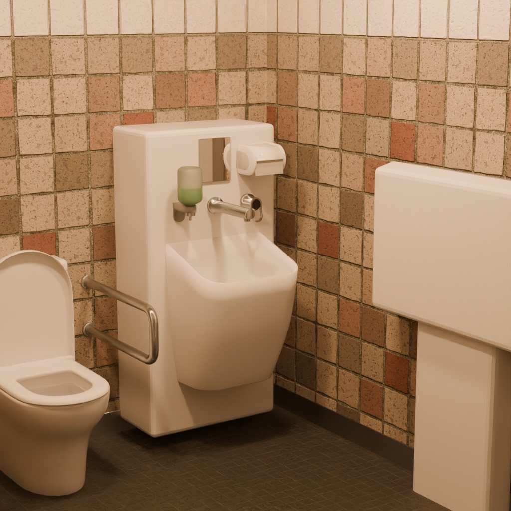 【Blender】 公衆トイレ Public restroom