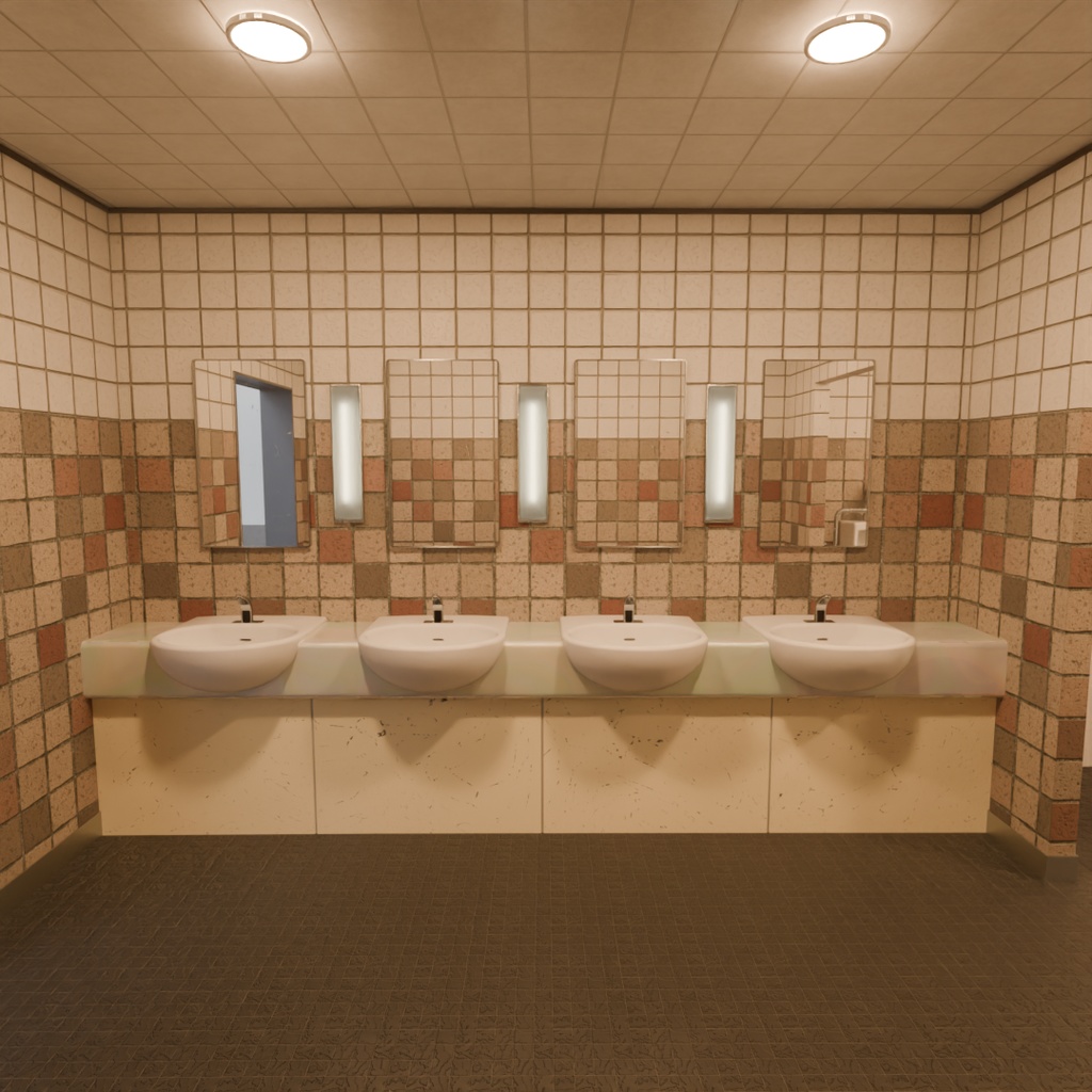 【Blender】 公衆トイレ Public restroom
