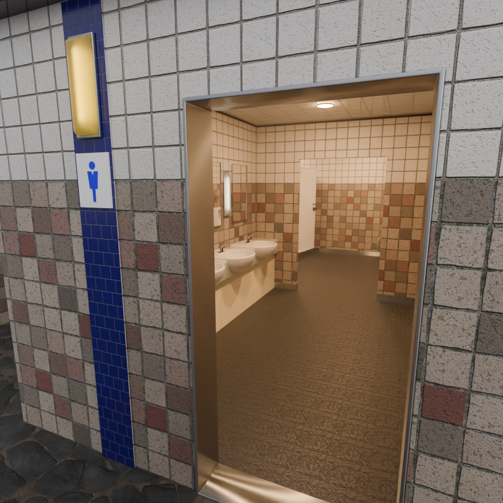 【Blender】 公衆トイレ Public restroom