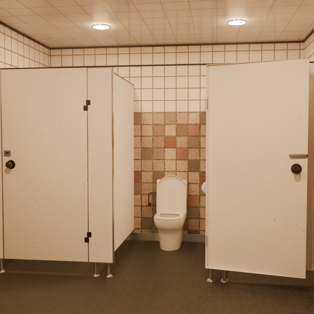 【Blender】 公衆トイレ Public restroom