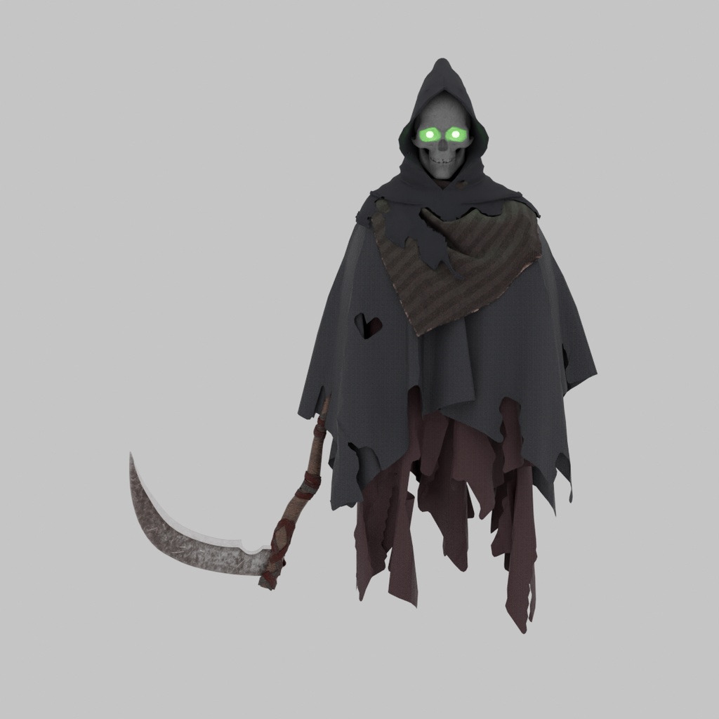 【Blender】 ハロウィンの死神 Halloween Grim Reaper