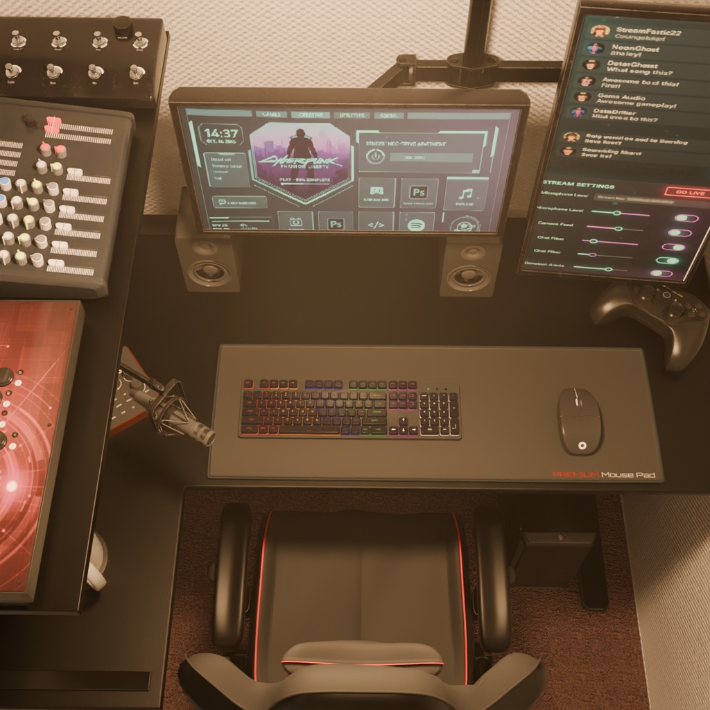 【Blender】 配信者の防音室 Streamer's Soundproof Room