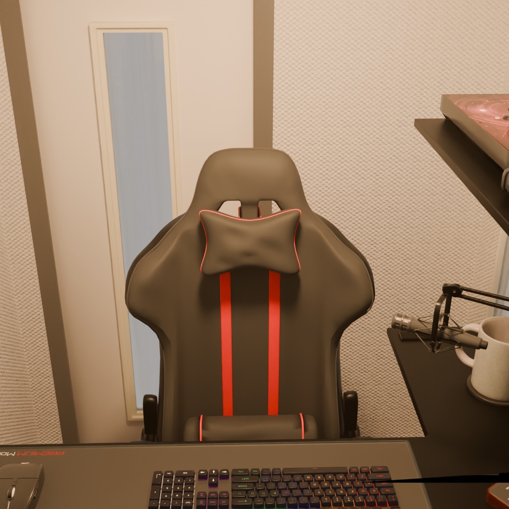 【Blender】 配信者の防音室 Streamer's Soundproof Room