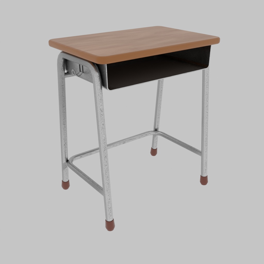 【Blender】 日本の学校の机と椅子 Japanese School Desk and Chair