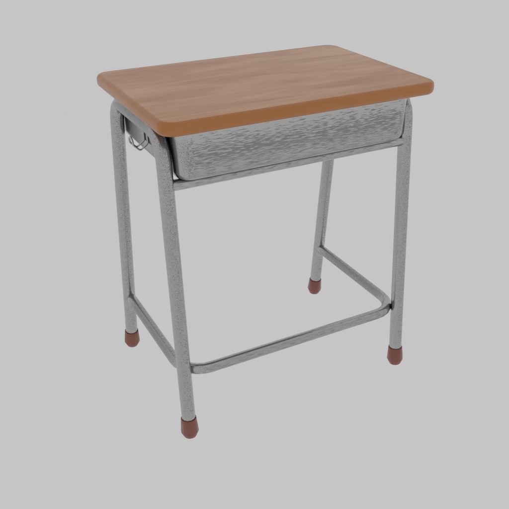 【Blender】 日本の学校の机と椅子 Japanese School Desk and Chair
