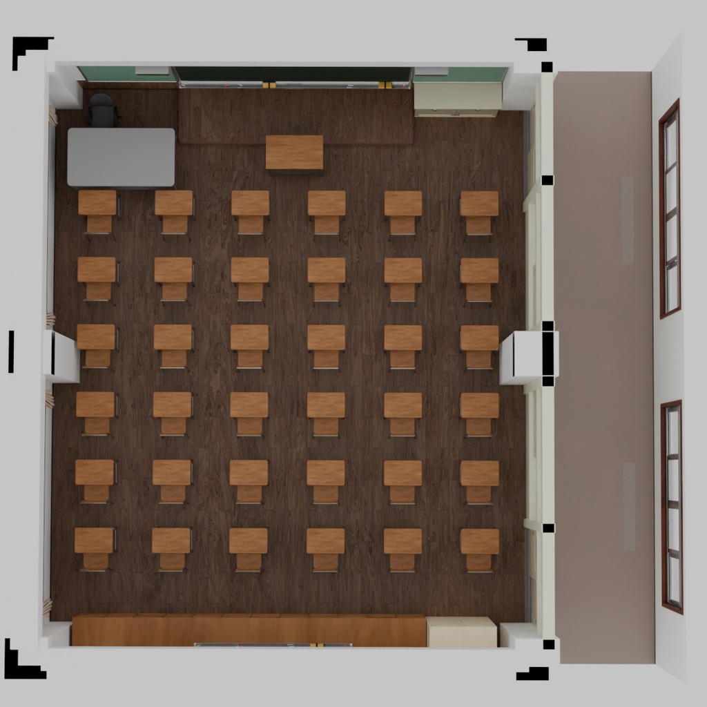 【Blender】 日本の学校の教室 Japanese school classrooms