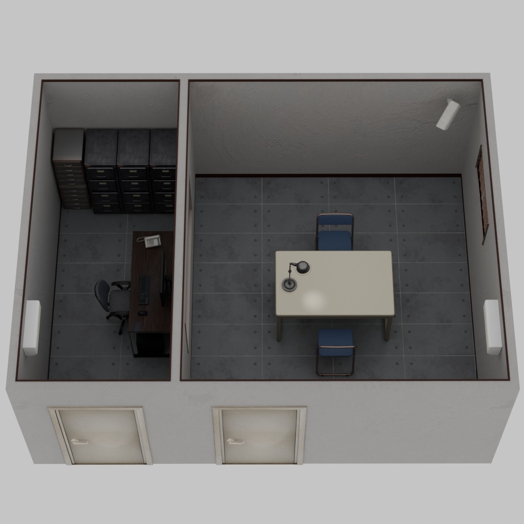 【Blender】 取調室 Interrogation room