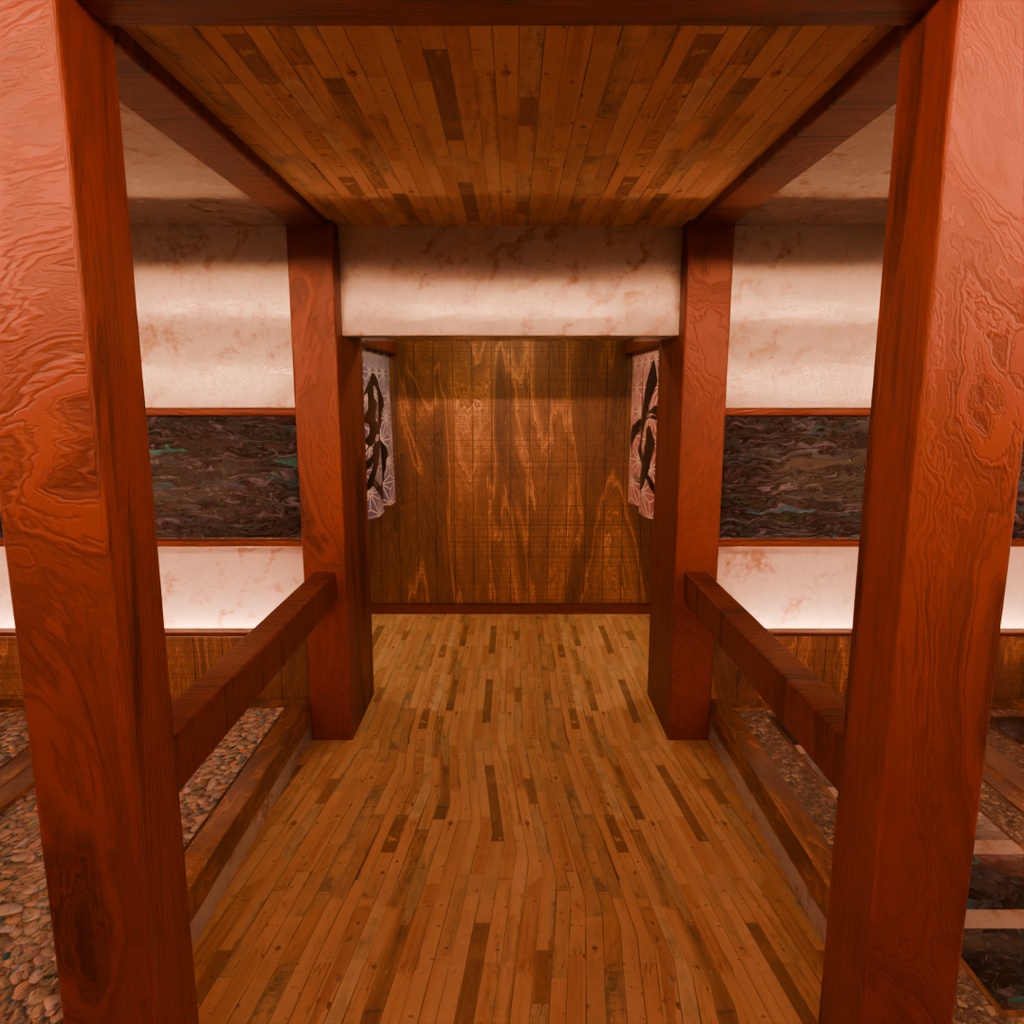 【Blender】 岩盤浴ルーム Rock Bath Room