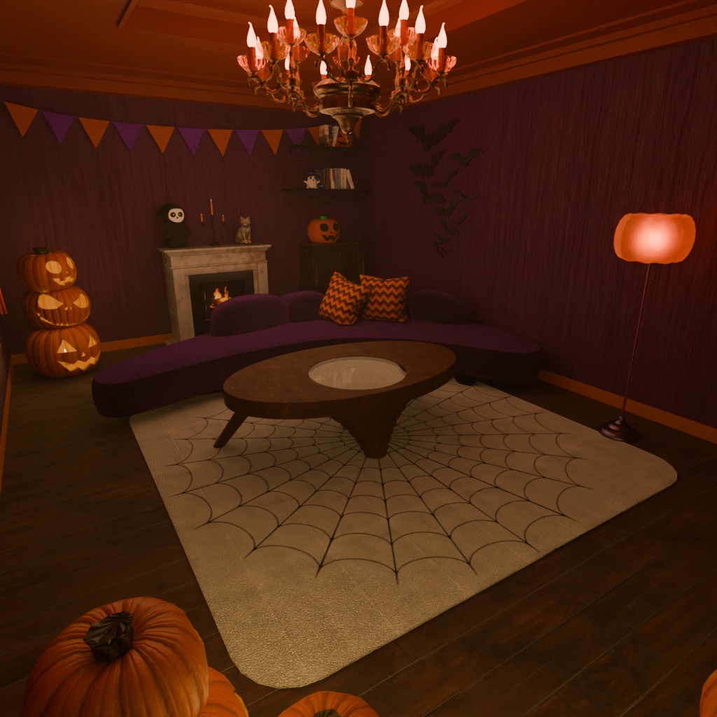 【Blender】 ハロウィンの部屋 Halloween Room