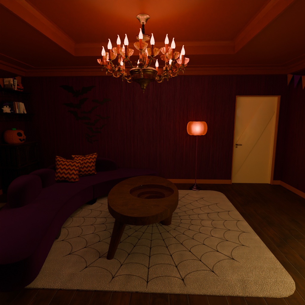 【Blender】 ハロウィンの部屋 Halloween Room