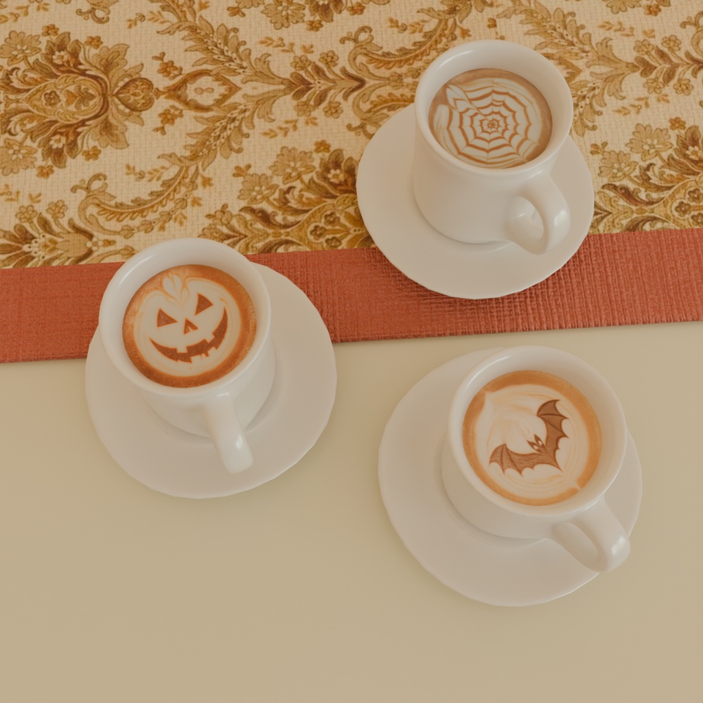 【Blender】 ハロウィンのスイーツセット Halloween Sweets Set