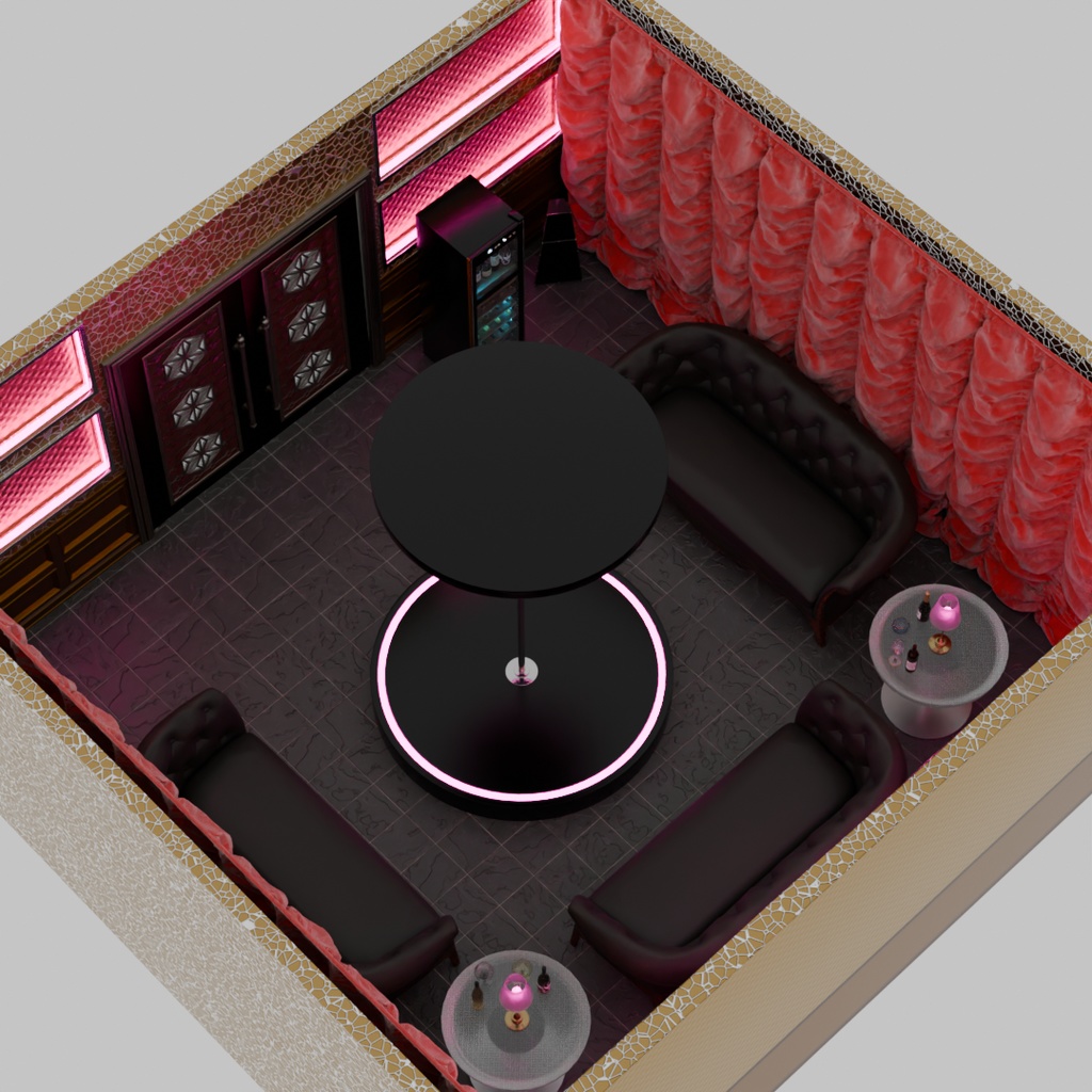 【Blender】 ナイトクラブのVIPルーム Nightclub VIP Room