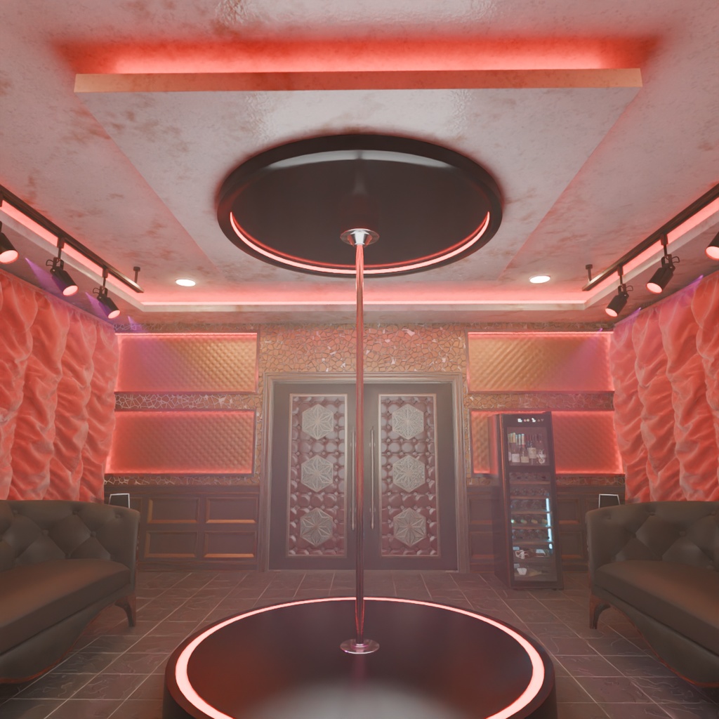 【Blender】 ナイトクラブのVIPルーム Nightclub VIP Room