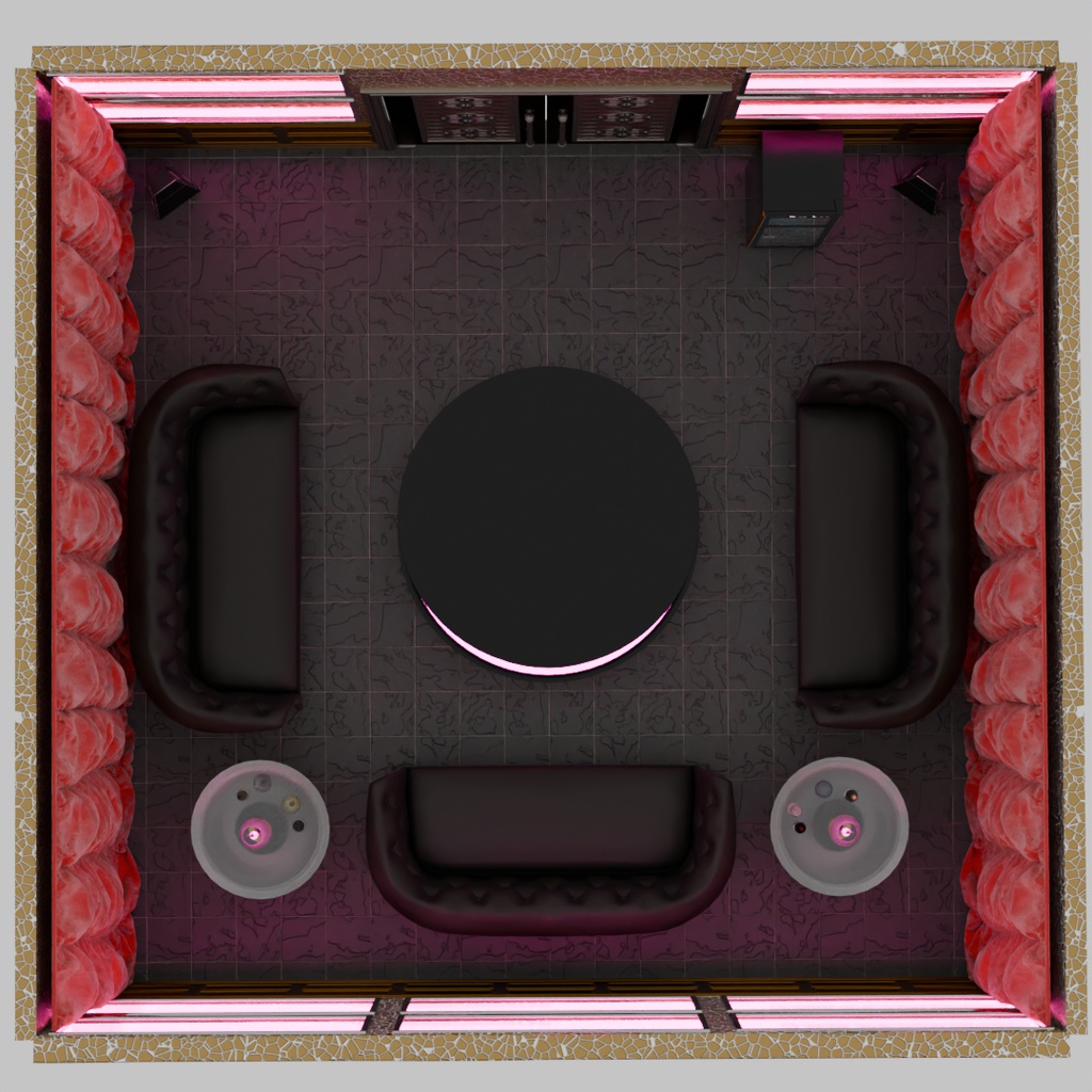 【Blender】 ナイトクラブのVIPルーム Nightclub VIP Room