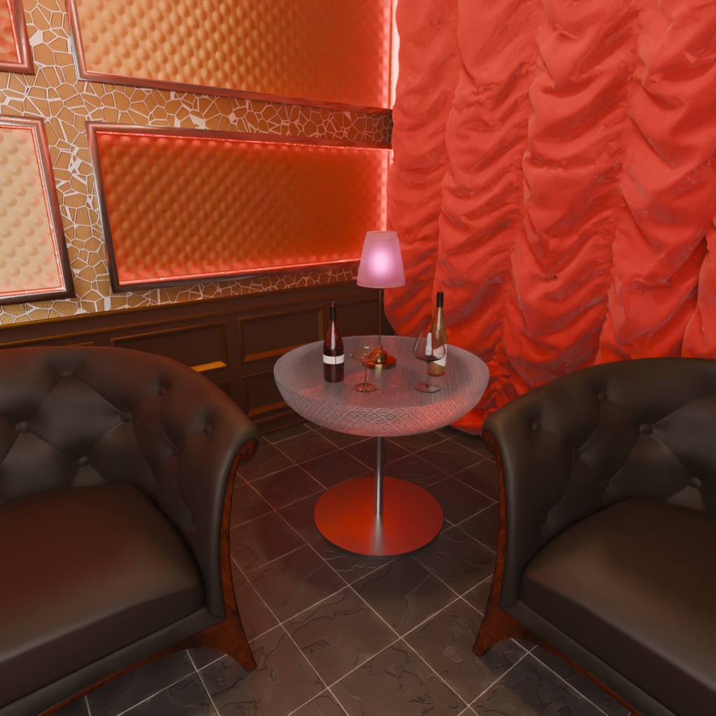 【Blender】 ナイトクラブのVIPルーム Nightclub VIP Room