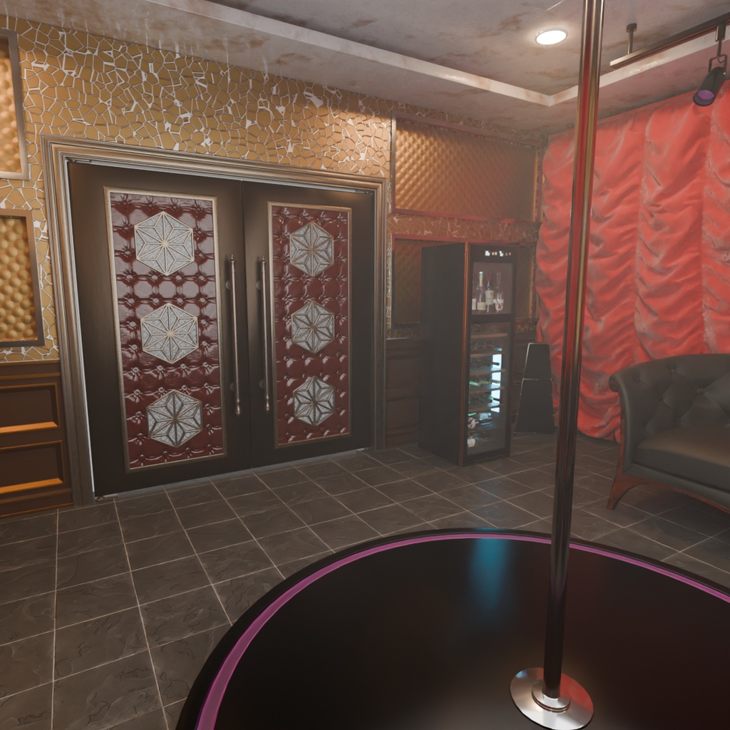 【Blender】 ナイトクラブのVIPルーム Nightclub VIP Room