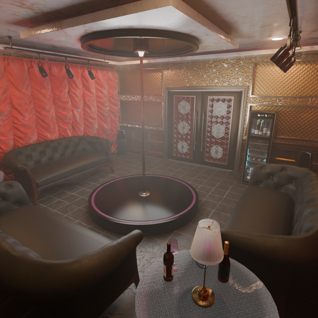 【Blender】 ナイトクラブのVIPルーム Nightclub VIP Room