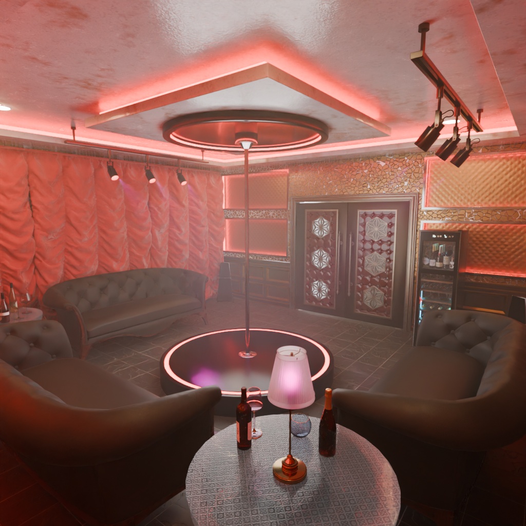 【Blender】 ナイトクラブのVIPルーム Nightclub VIP Room