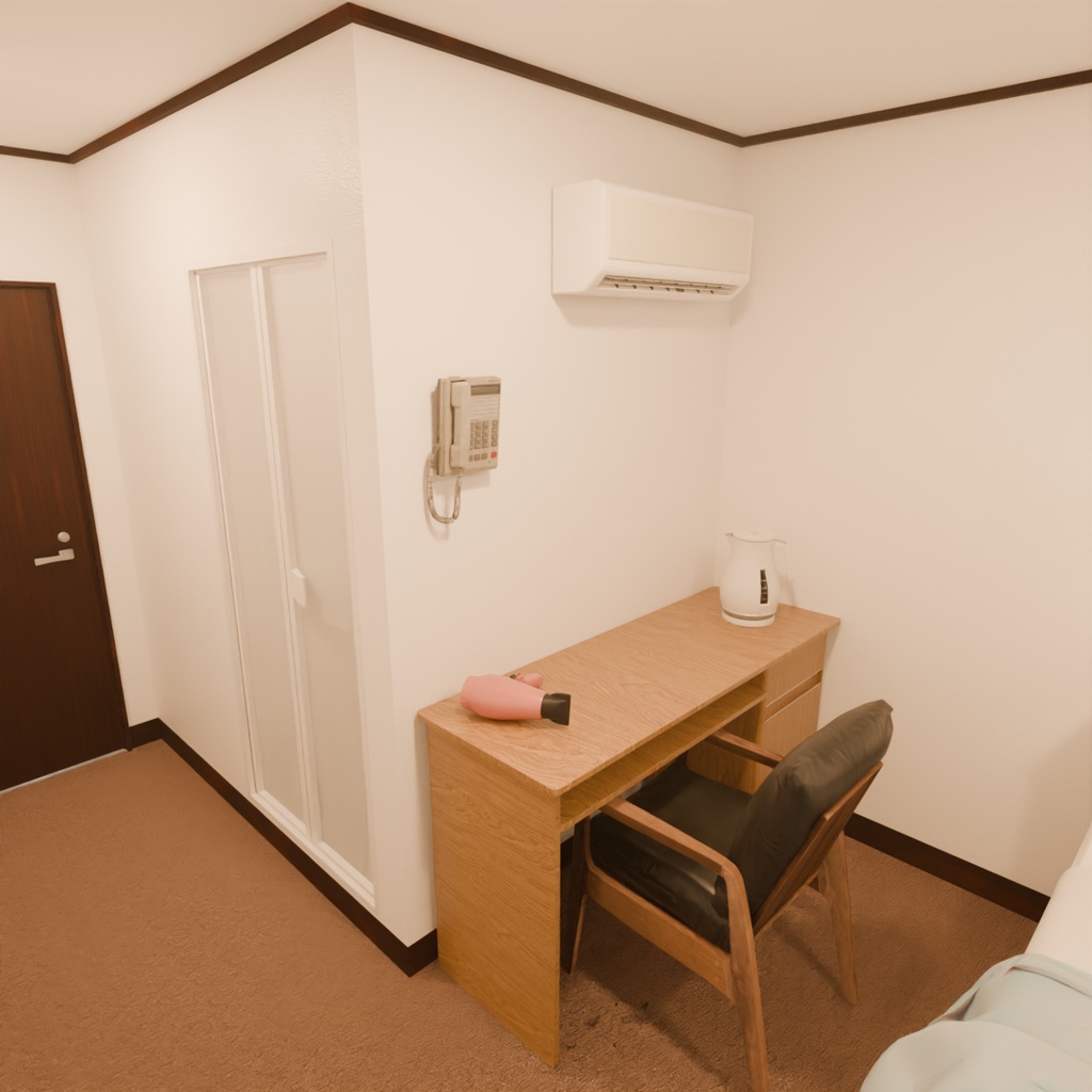 【Blender】 ビジネスホテルの部屋 Business hotel room
