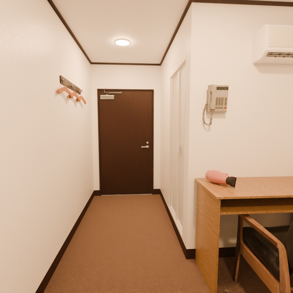 【Blender】 ビジネスホテルの部屋 Business hotel room