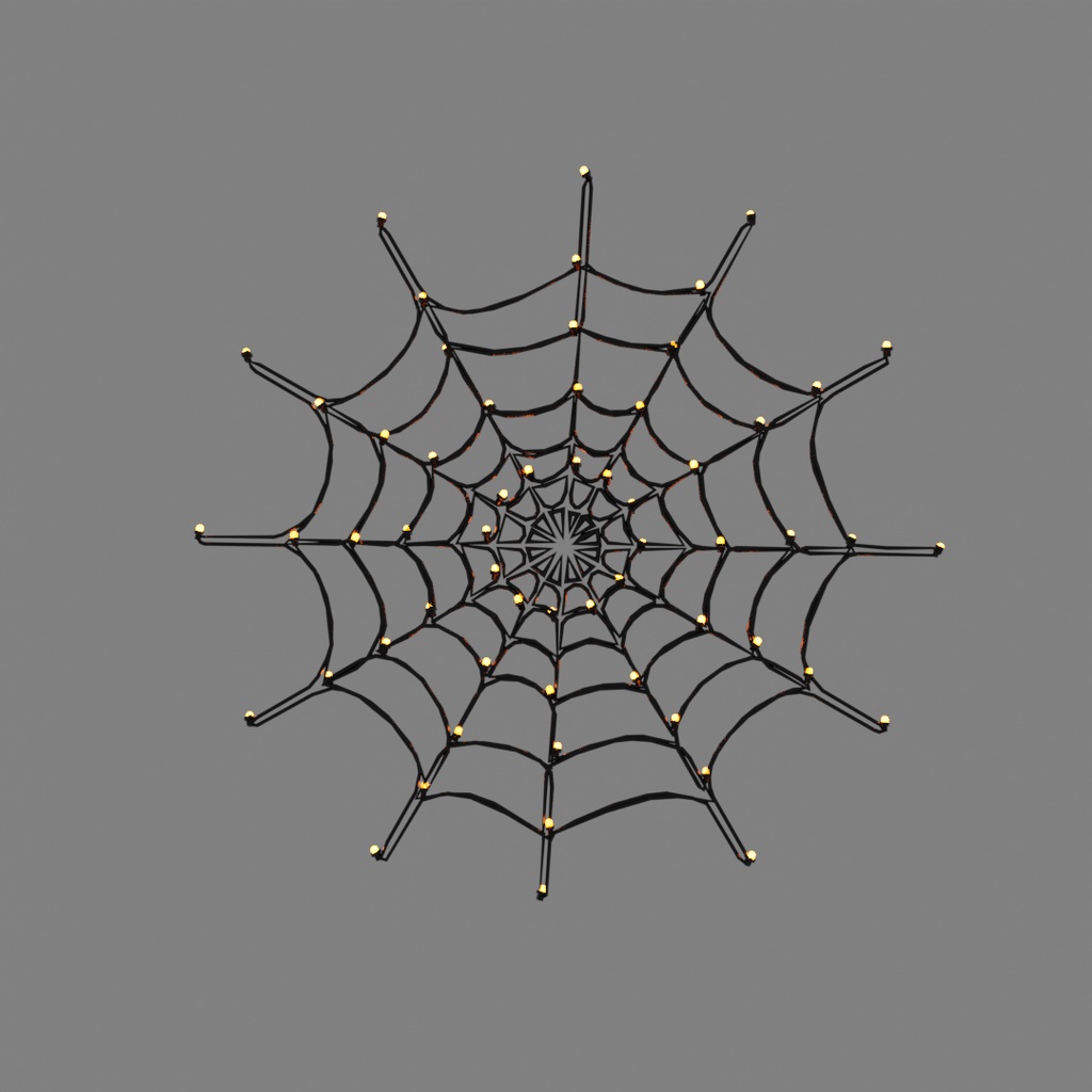 【Blender】 ハロウィンのクモの巣ライト Halloween Spider Web Light