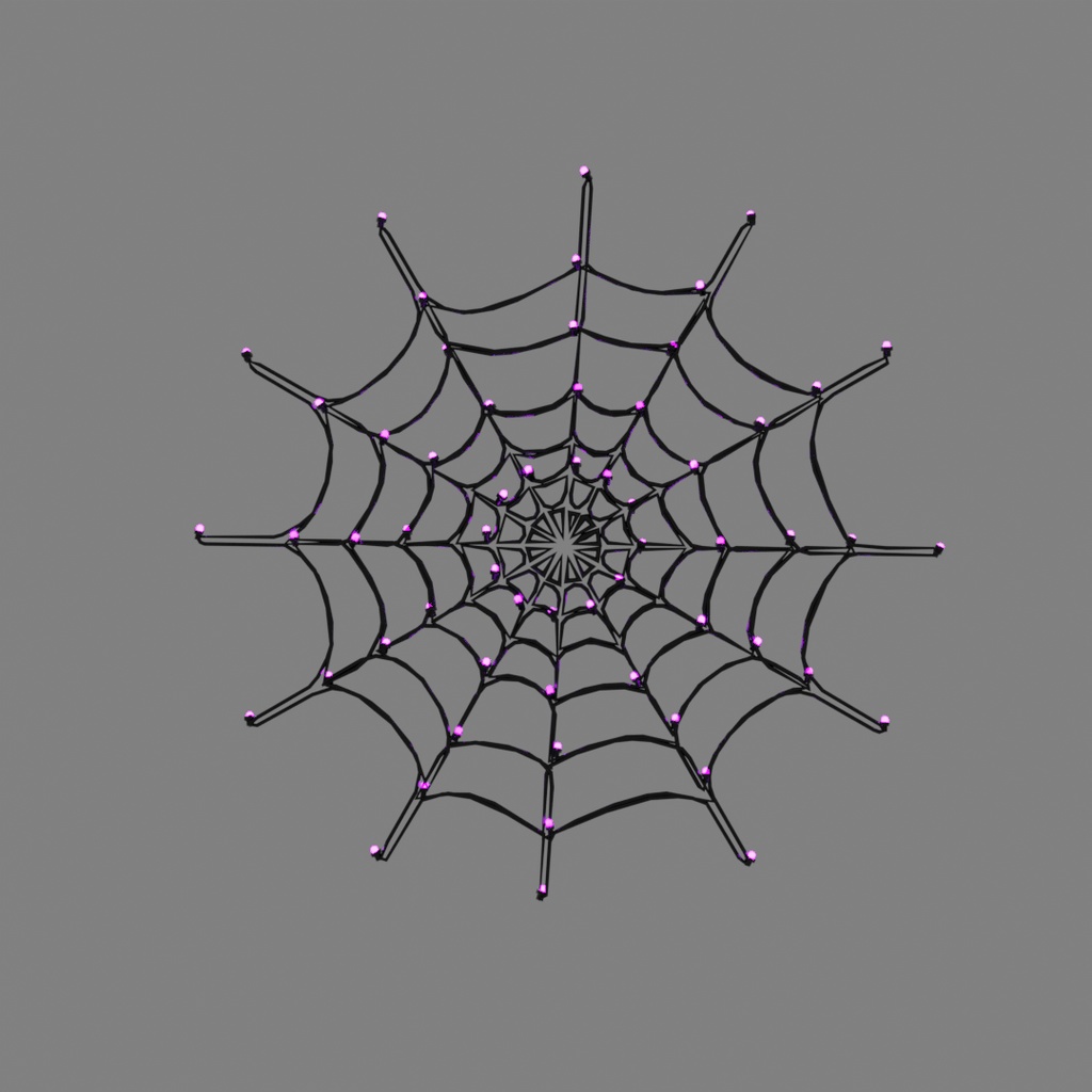 【Blender】 ハロウィンのクモの巣ライト Halloween Spider Web Light