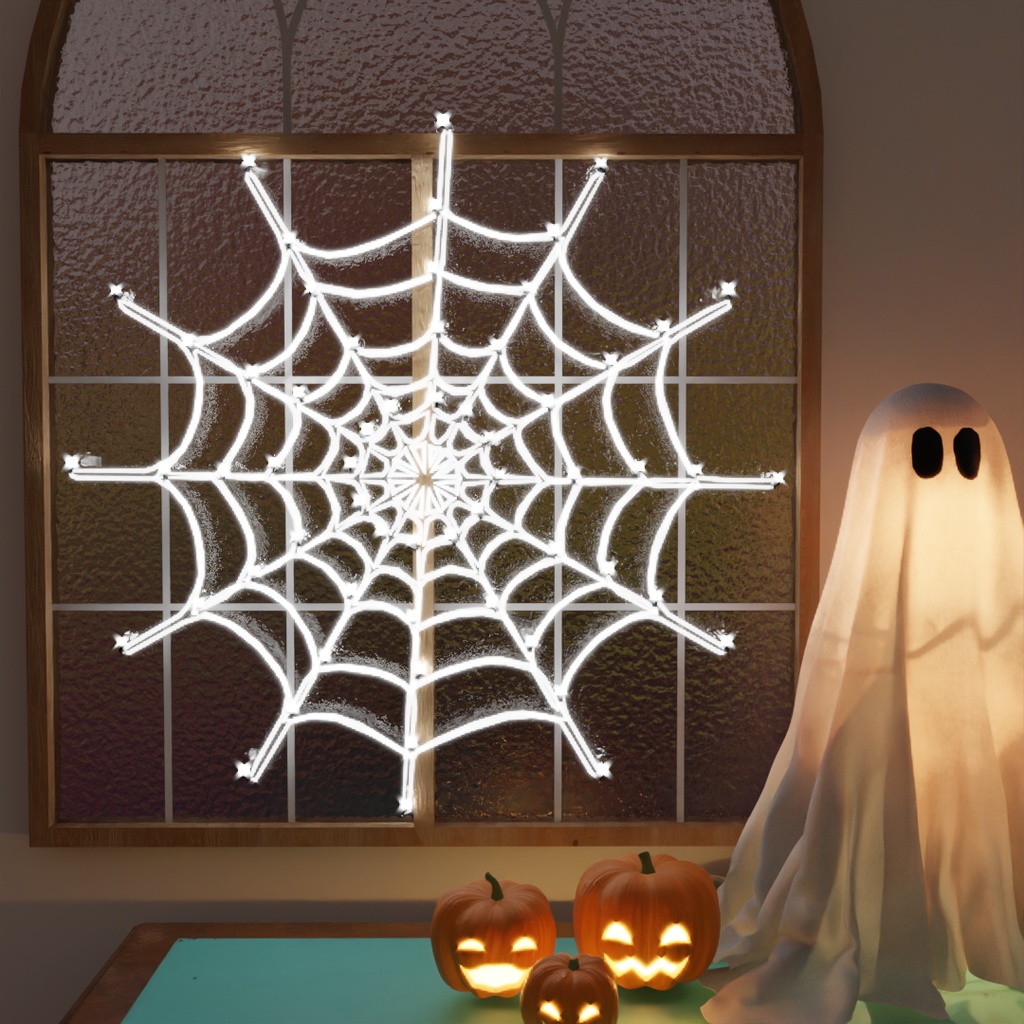【Blender】 ハロウィンのクモの巣ライト Halloween Spider Web Light