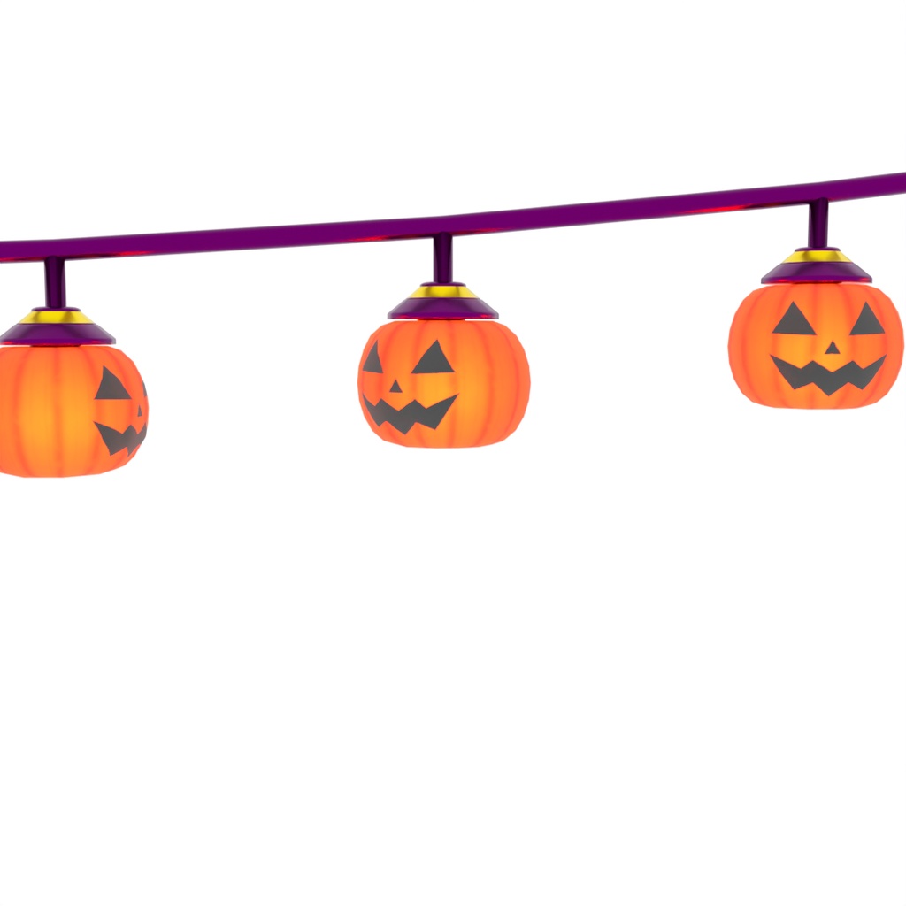 【Blender】 ハロウィンのイルミネーションライト Halloween Illumination Lights