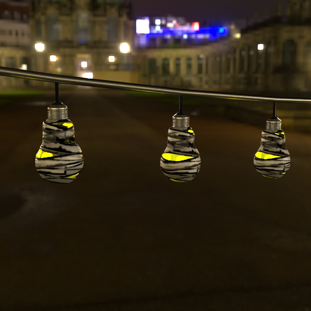 【Blender】 ハロウィンのイルミネーションライト Halloween Illumination Lights