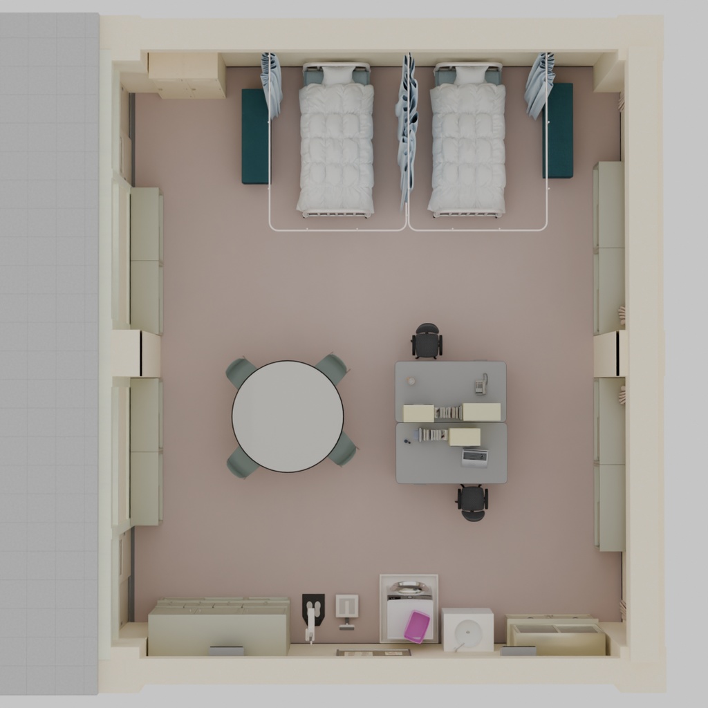 【Blender】 日本の学校の保健室 Japanese School Health Room