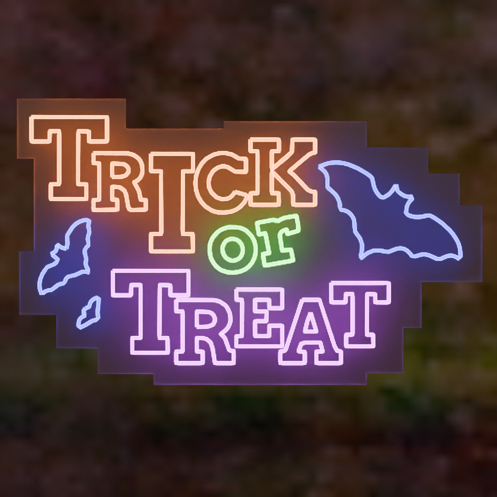 【Blender】 ハロウィンのネオンライト Halloween Neon Lights