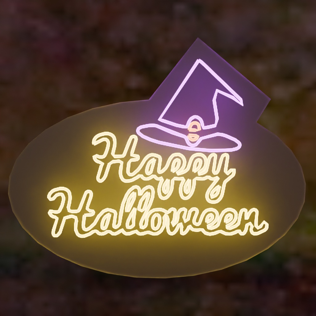 【Blender】 ハロウィンのネオンライト Halloween Neon Lights