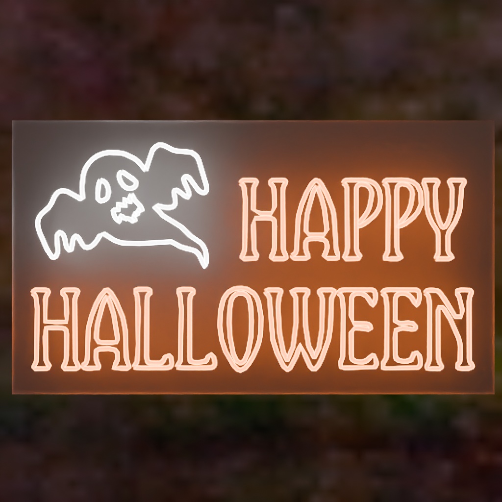【Blender】 ハロウィンのネオンライト Halloween Neon Lights