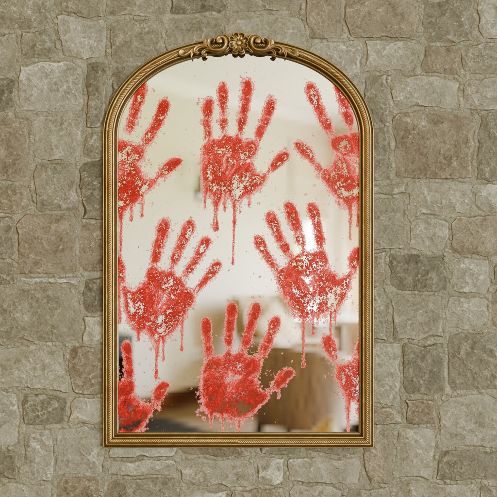 【Blender】 血の手形がついた鏡 The Mirror with Bloodstained Handprints